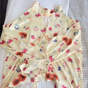 Women Fruit Printing Pajamas Set 2 Piece